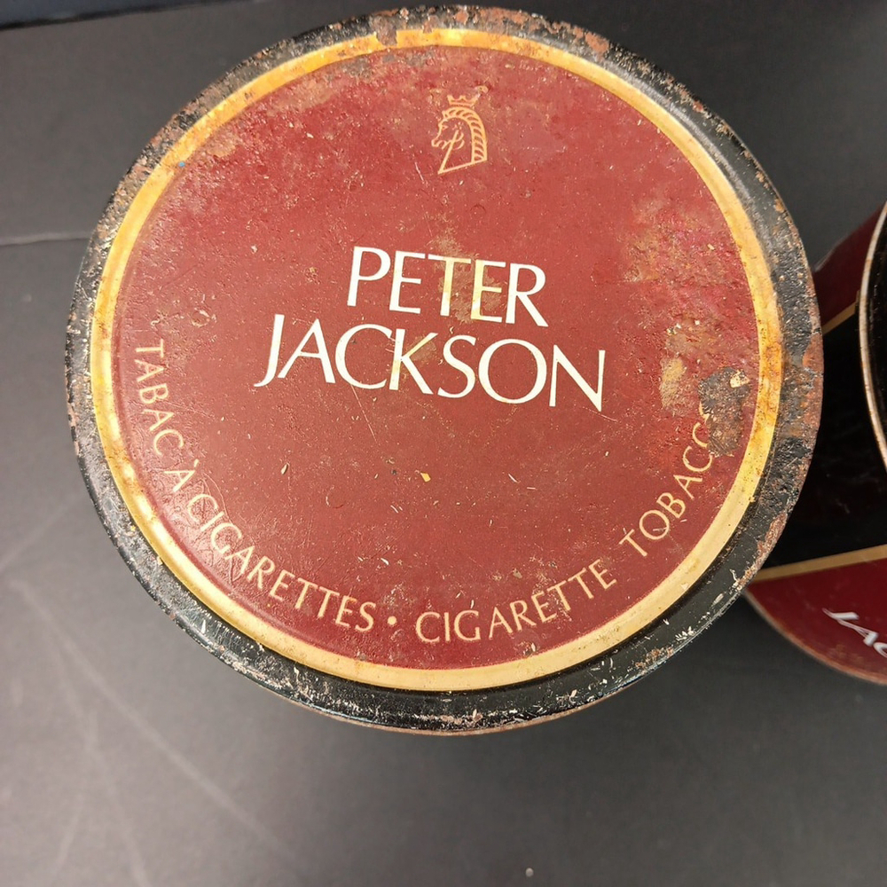 Rare Peter Jackson Tobacco Containers Canada Bilingual Fair Condition 2pcs - Picture 7 of 12